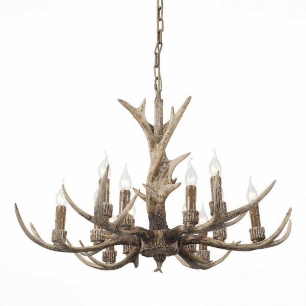 Люстра Hornland Chandelier 12 Коричневый Люстра Hornland Chandelier 12 Коричневый во Владивостоке | Loft Concept