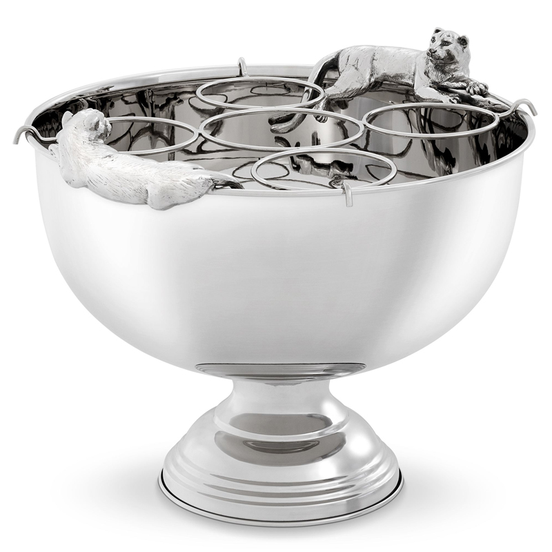 Ведерко для шампанского Eichholtz Champagne Cooler Jordan nickel Никель Ведерко для шампанского Eichholtz Champagne Cooler Jordan nickel Никель во Владивостоке | Loft Concept