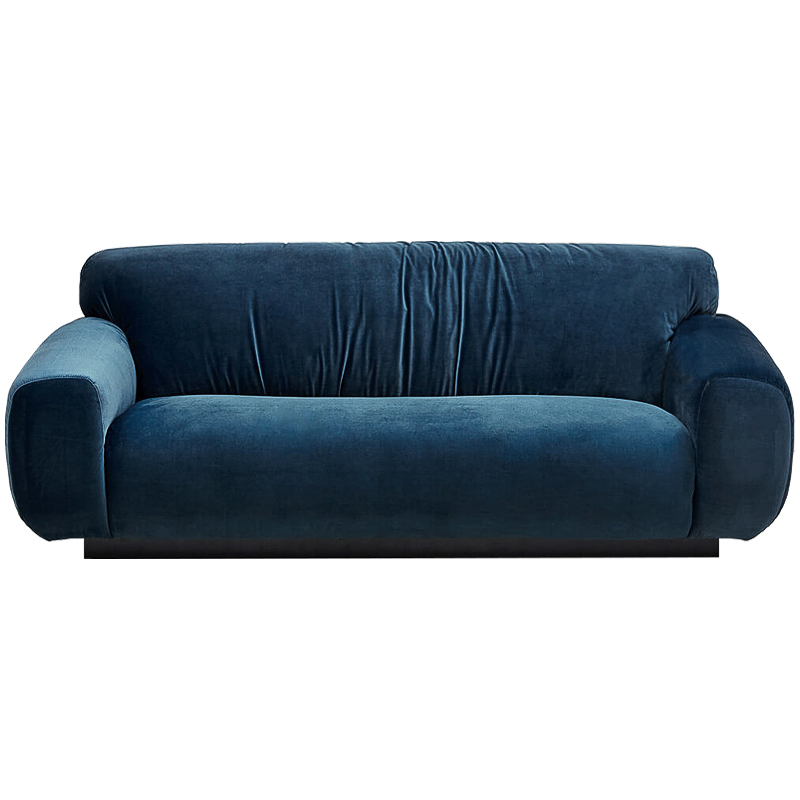 Диван Inesia Sofa blue Темно-синий Черный во Владивостоке | Loft Concept 