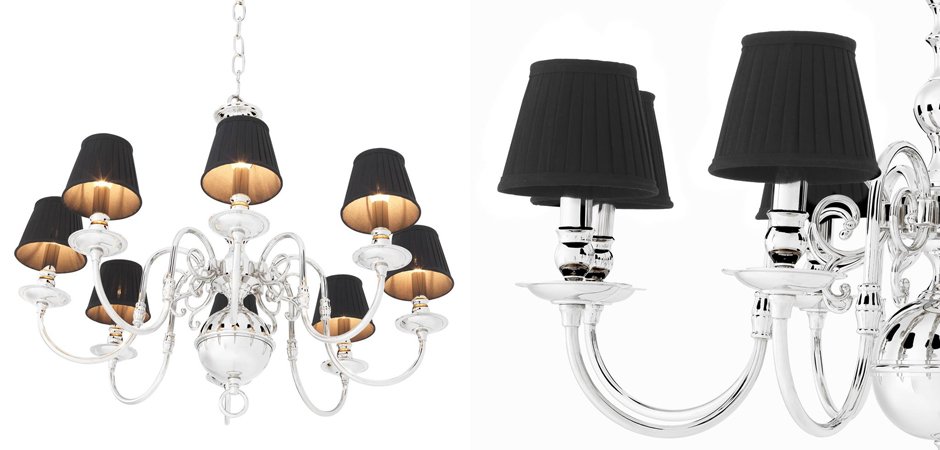Люстра Eichholtz Chandelier Bourbon Nickel - Loft-Concept во Владивостоке