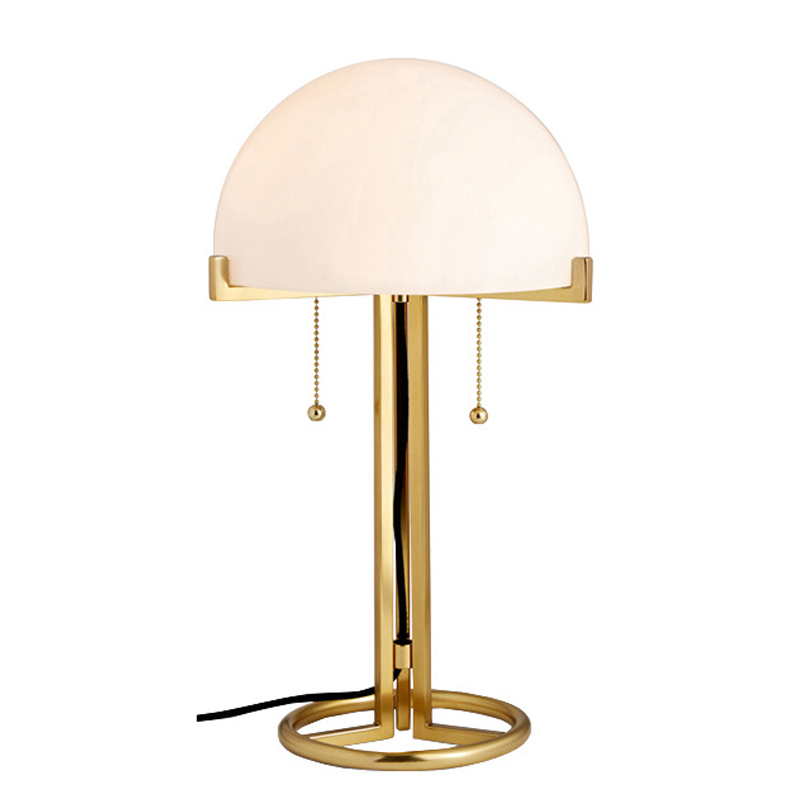 Настольная лампа White Dome Table Lamp Глянцевое золото Белый Настольная лампа White Dome Table Lamp Глянцевое золото Белый во Владивостоке | Loft Concept
