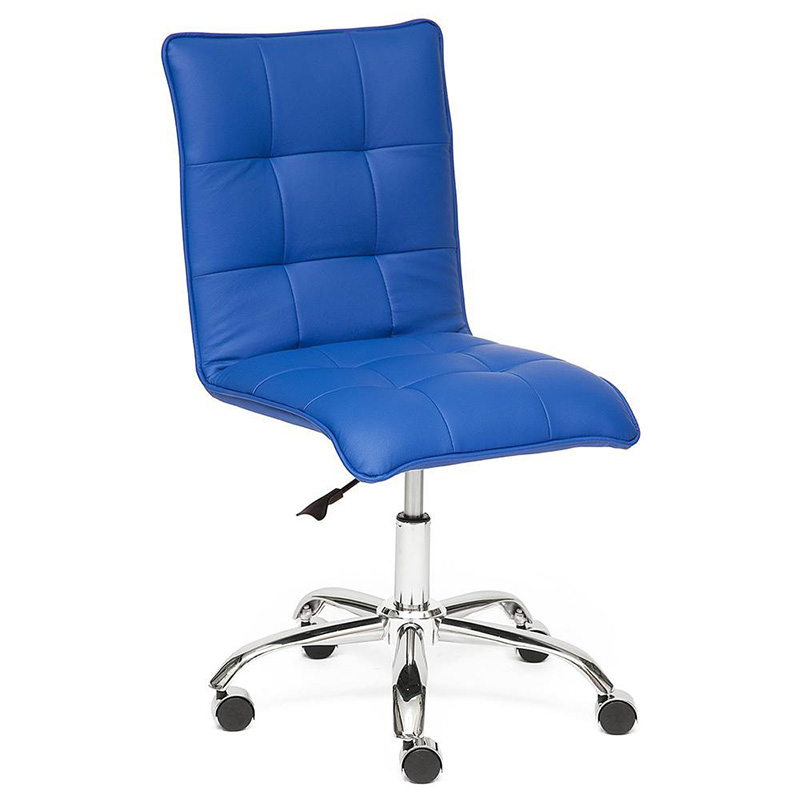 Кресло Deborah eco-leather blue Синий Хром Кресло Deborah eco-leather blue Синий Хром во Владивостоке | Loft Concept