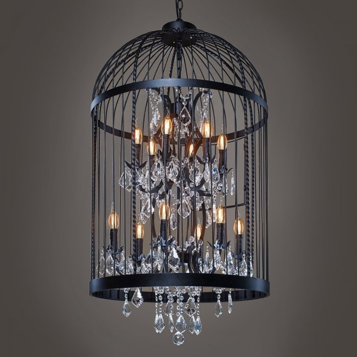 Люстра Steampunk Birdcage Chandelier 60 black Черный Люстра Steampunk Birdcage Chandelier 60 black Черный во Владивостоке | Loft Concept