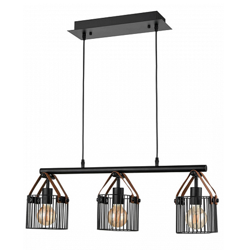 Люстра Cage Wire Color Linear black Черный Люстра Cage Wire Color Linear black Черный во Владивостоке | Loft Concept