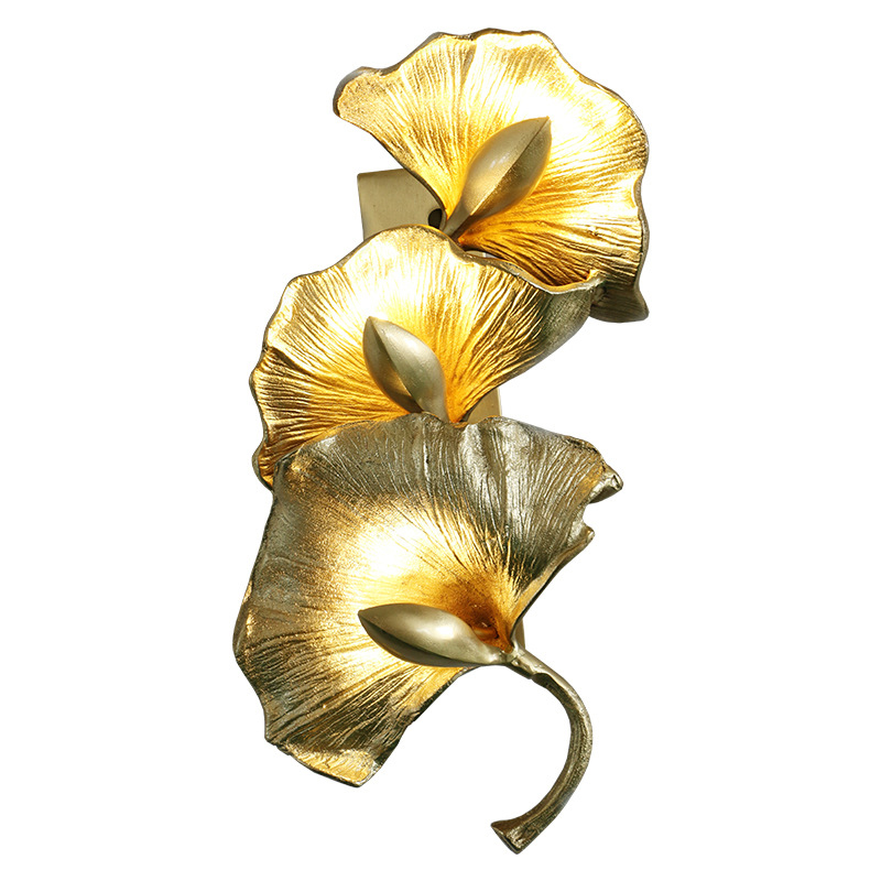 Дизайнерский настенный светильник Листья Гинкго Golden Ginkgo Leaves Золотой Дизайнерский настенный светильник Листья Гинкго Golden Ginkgo Leaves Золотой во Владивостоке | Loft Concept