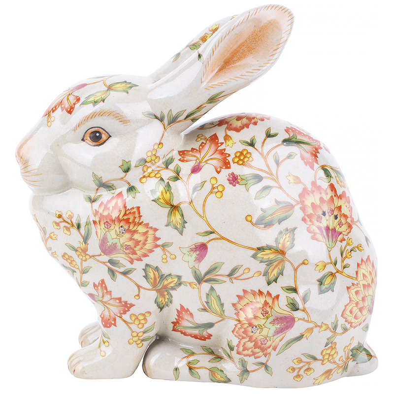 Декоративная статуэтка Porcelain Hare Statuette Белый Мульти Оранжевый Зеленый Декоративная статуэтка Porcelain Hare Statuette Белый Мульти Оранжевый Зеленый во Владивостоке | Loft Concept