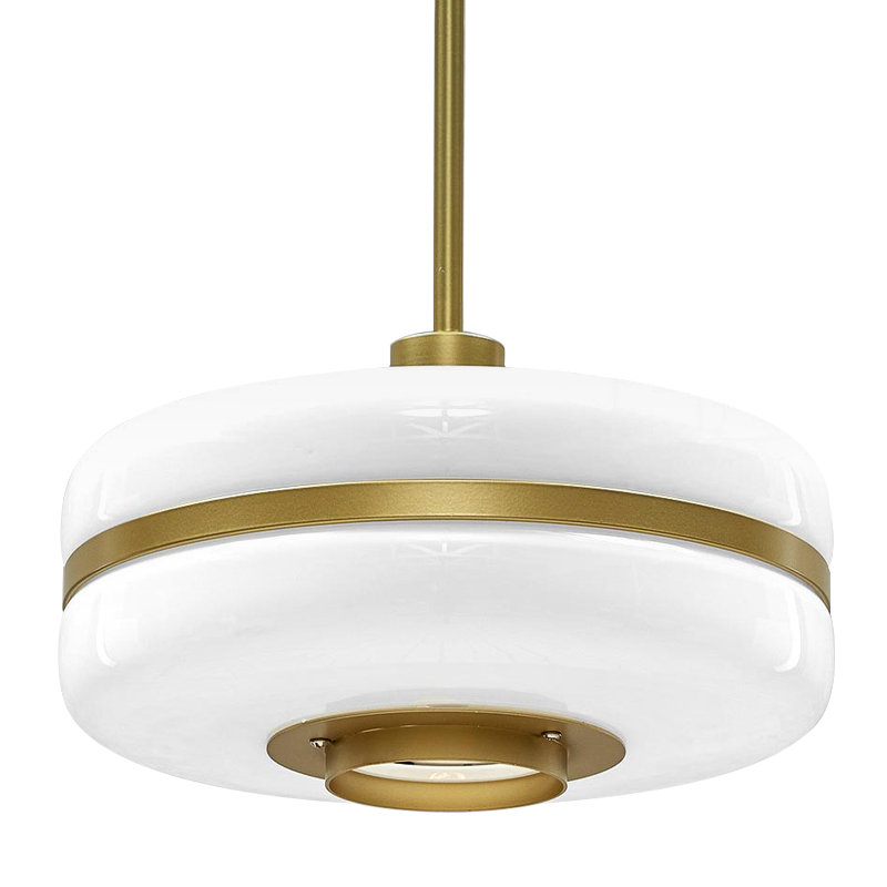 Подвесной светильник BERT FRANK Pendant Lamp Белый Белый Золотой Подвесной светильник BERT FRANK Pendant Lamp Белый Белый Золотой во Владивостоке | Loft Concept