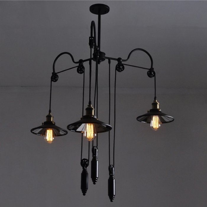 Люстра Loft Cone Pendant Reflector Balance 3 Черный Люстра Loft Cone Pendant Reflector Balance 3 Черный во Владивостоке | Loft Concept