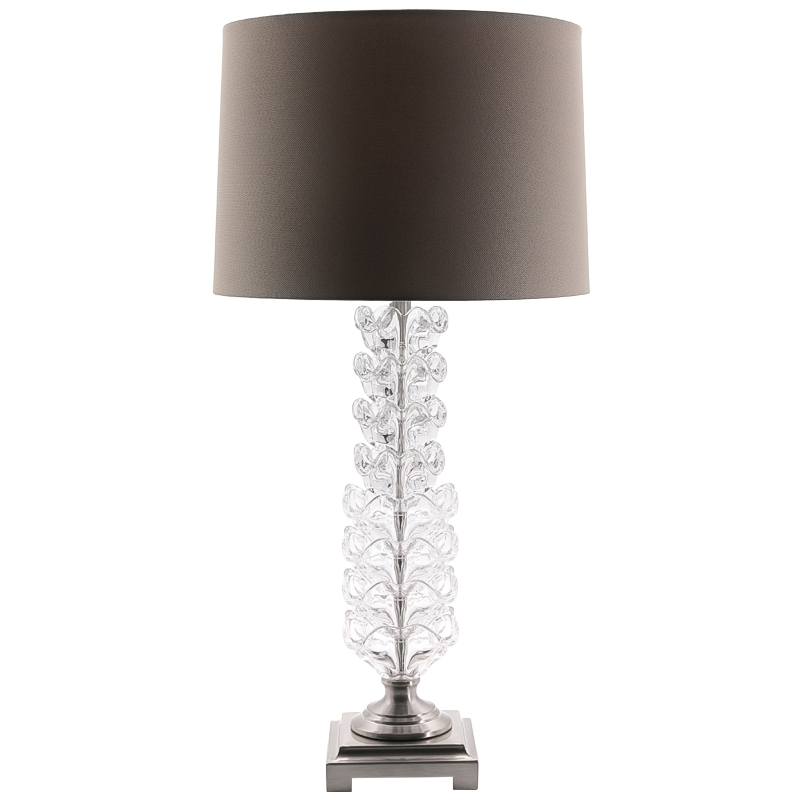 Настольная лампа Halbert Glass Table Lamp Прозрачный Коричневый Серебряный Настольная лампа Halbert Glass Table Lamp Прозрачный Коричневый Серебряный во Владивостоке | Loft Concept