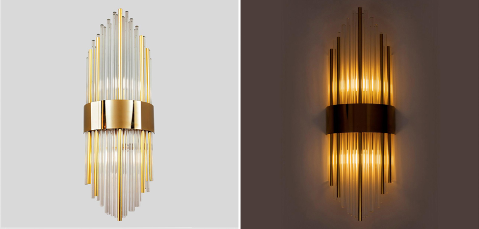 Бра Flutes с Золотистым металлом Бра Flutes с Золотистым металлом - Loft-Concept во Владивостоке