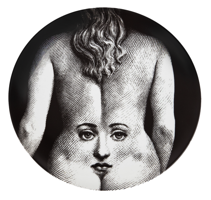 Декоративная тарелка Fornasetti 003 Черный Декоративная тарелка Fornasetti 003 Черный во Владивостоке | Loft Concept