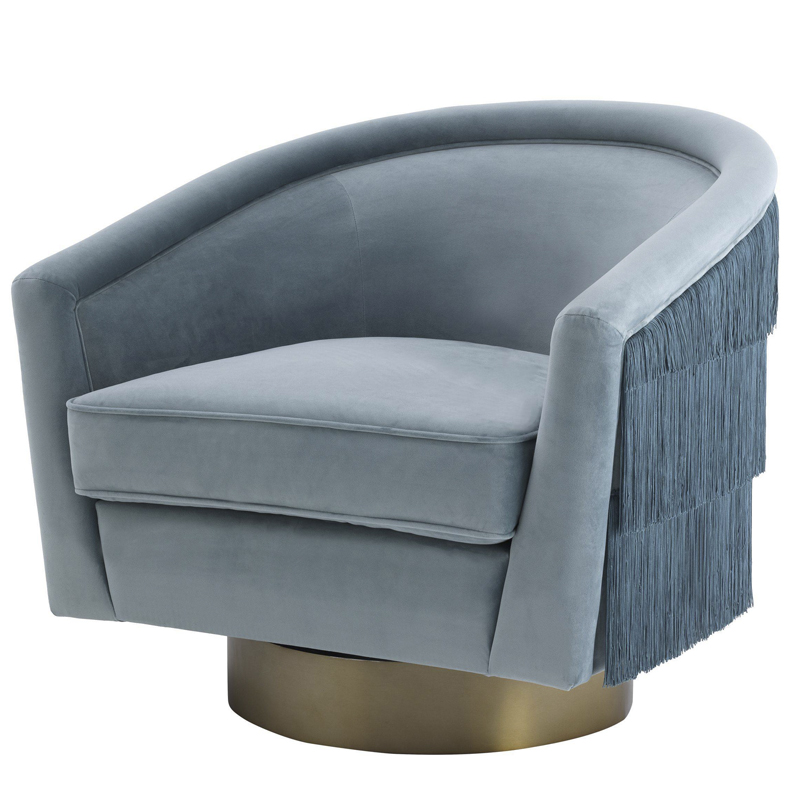 Кресло Eichholtz Swivel Chair Le Vante blue Голубой пастельный Матовая латунь Кресло Eichholtz Swivel Chair Le Vante blue Голубой пастельный Матовая латунь во Владивостоке | Loft Concept