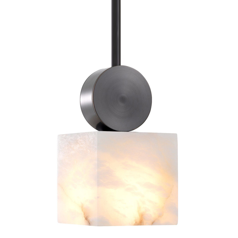 Подвесной светильник Eichholtz Pendant Etruscan Square Bronze Темная бронза Белый во Владивостоке | Loft Concept 