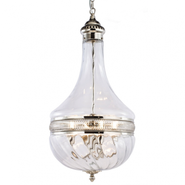 Люстра Capitol Hill Glass Pendant 30 Nickel Хром Люстра Capitol Hill Glass Pendant 30 Nickel Хром во Владивостоке | Loft Concept