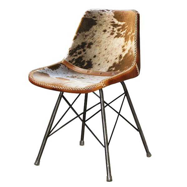 Стул лофт шкура коровы Cowhide Schoolhouse Chair Коричневый Черный Стул лофт шкура коровы Cowhide Schoolhouse Chair Коричневый Черный во Владивостоке | Loft Concept