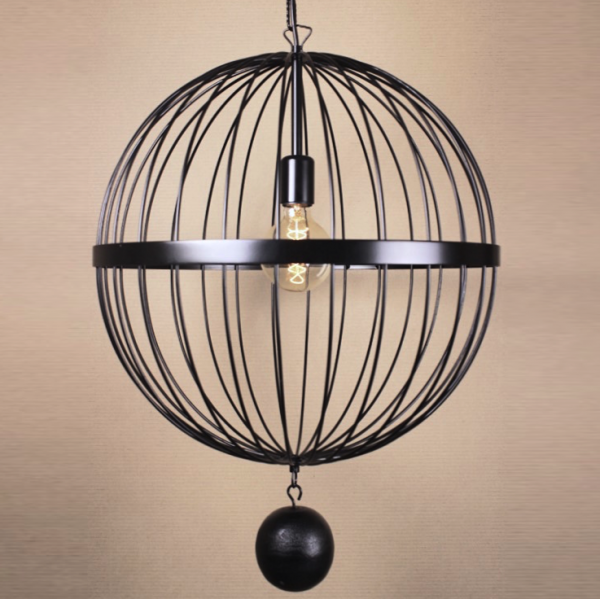 Подвесной светильник Wire Cage Pendant Spher Black Черный Подвесной светильник Wire Cage Pendant Spher Black Черный во Владивостоке | Loft Concept