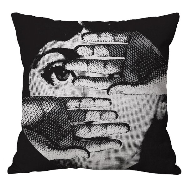 Декоративная подушка Fornasetti 154 Черно-белый Декоративная подушка Fornasetti 154 Черно-белый во Владивостоке | Loft Concept