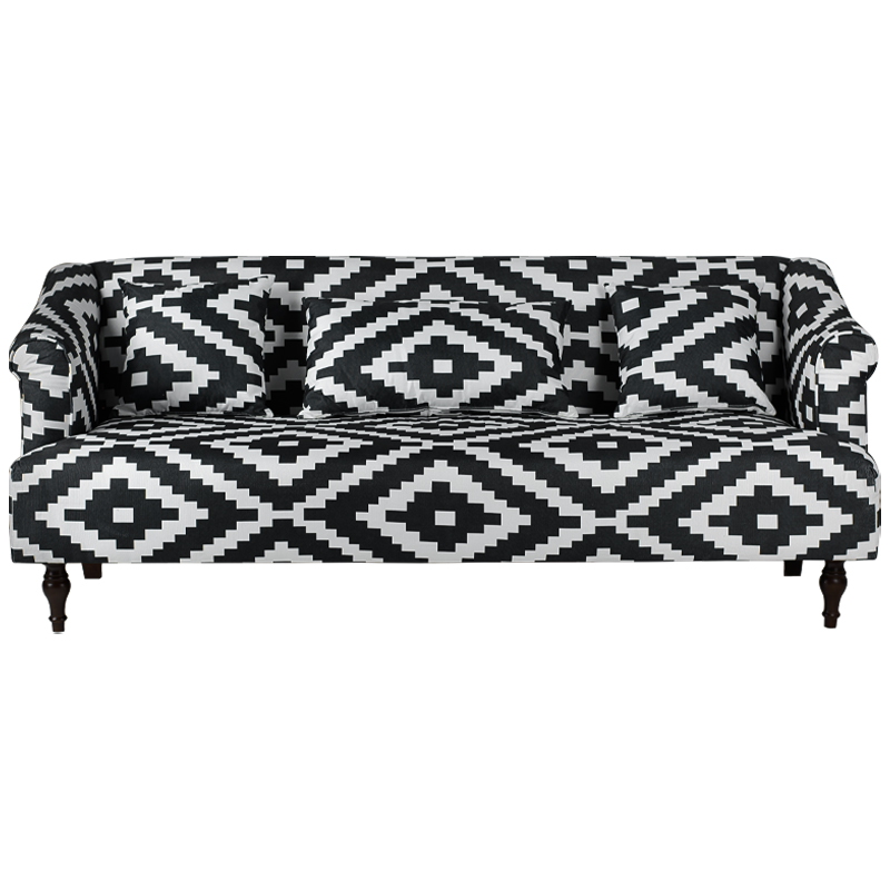 Диван KELIM Ornament black and white sofa Черно-белый Диван KELIM Ornament black and white sofa Черно-белый во Владивостоке | Loft Concept