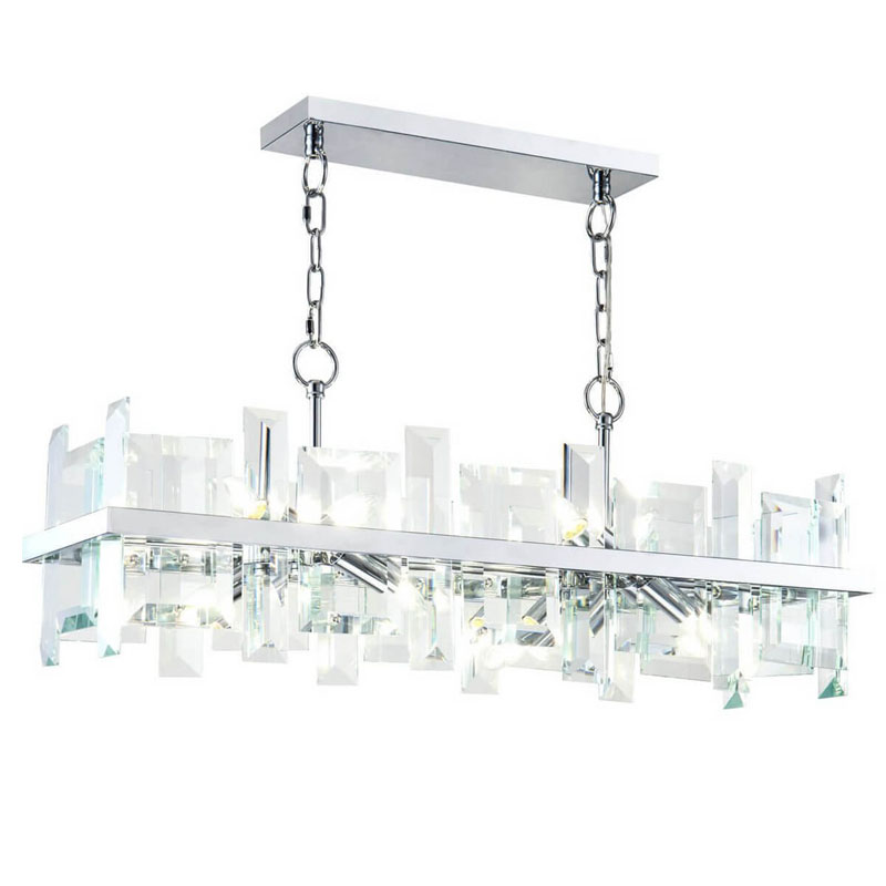 Люстра Harlow Crystal Square Chandelier chrome 8 Хром Люстра Harlow Crystal Square Chandelier chrome 8 Хром во Владивостоке | Loft Concept