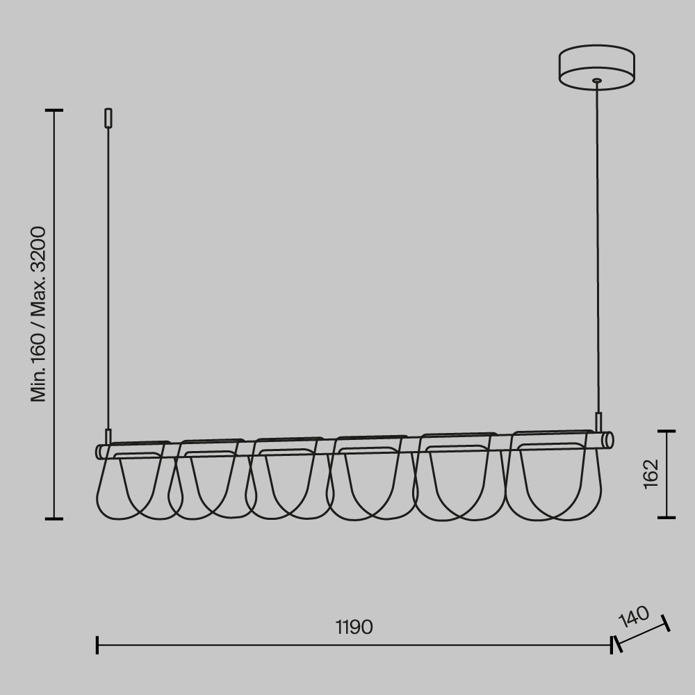 Люстра подвесная Fluffy 3000К 30Вт во Владивостоке