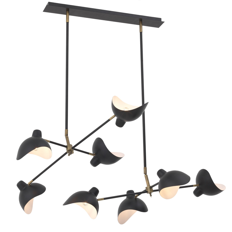 Люстра Eichholtz Chandelier Ophelia Черный Латунь Античная полированная Люстра Eichholtz Chandelier Ophelia Черный Латунь Античная полированная во Владивостоке | Loft Concept