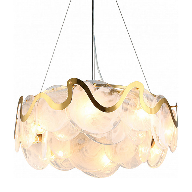 Круглая люстра Daren Lighting Белый Золотой Круглая люстра Daren Lighting Белый Золотой во Владивостоке | Loft Concept