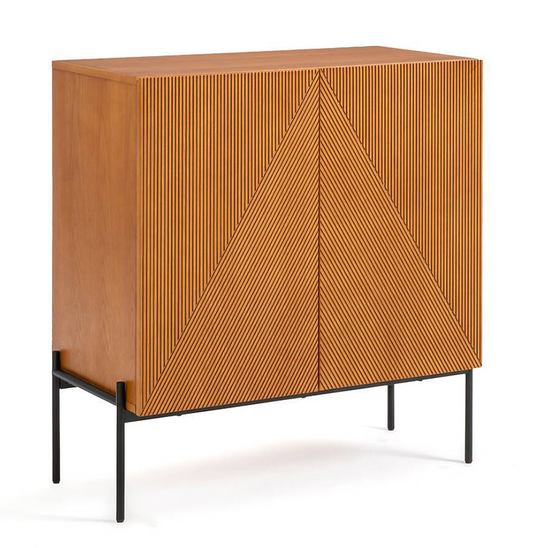 Комод-бар с геометрическим рисунком на дверцах Anders Chest of drawers Темный дуб Комод-бар с геометрическим рисунком на дверцах Anders Chest of drawers Темный дуб во Владивостоке | Loft Concept