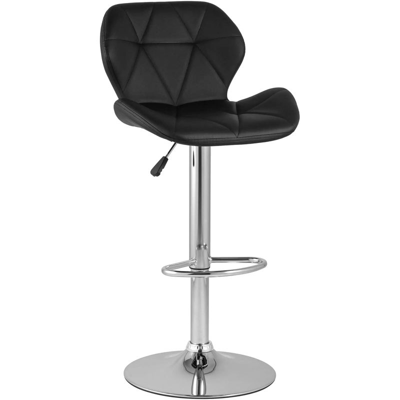 Барный Стул Jeroen Chair Черная Экокожа Черный Серебряный Барный Стул Jeroen Chair Черная Экокожа Черный Серебряный во Владивостоке | Loft Concept