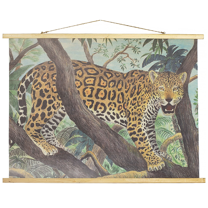 Подвесная картина Leopard Poster Мульти Зеленый Коричневый Подвесная картина Leopard Poster Мульти Зеленый Коричневый во Владивостоке | Loft Concept
