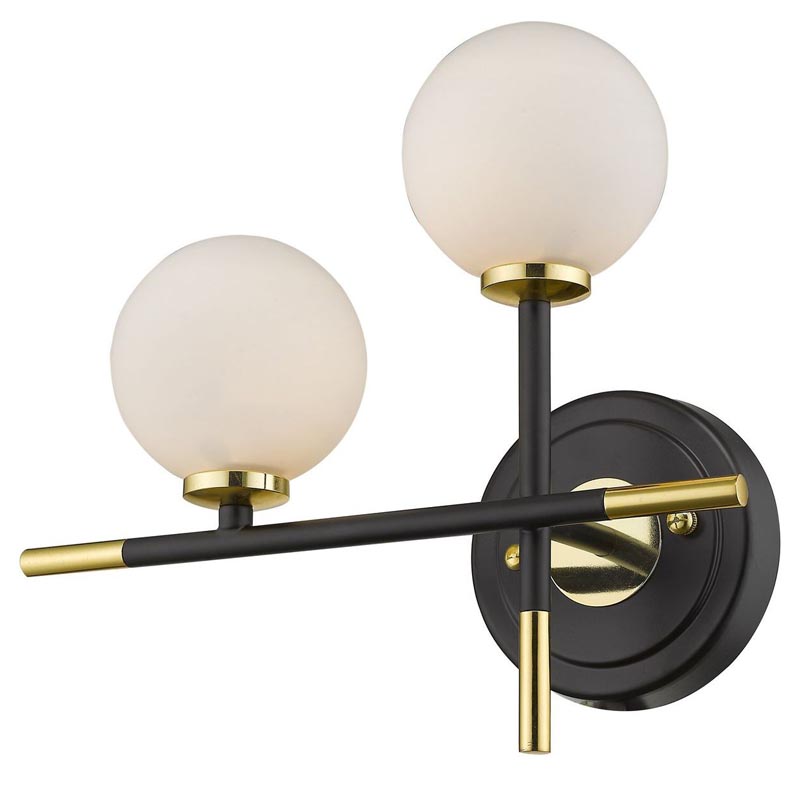 Бра Galant Sconce gold left Золотой Черный Белое матовое стекло Бра Galant Sconce gold left Золотой Черный Белое матовое стекло во Владивостоке | Loft Concept