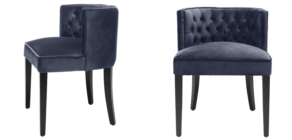 Стул Eichholtz Dining Chair Dearborn blue Стул Eichholtz Dining Chair Dearborn blue - Loft-Concept во Владивостоке