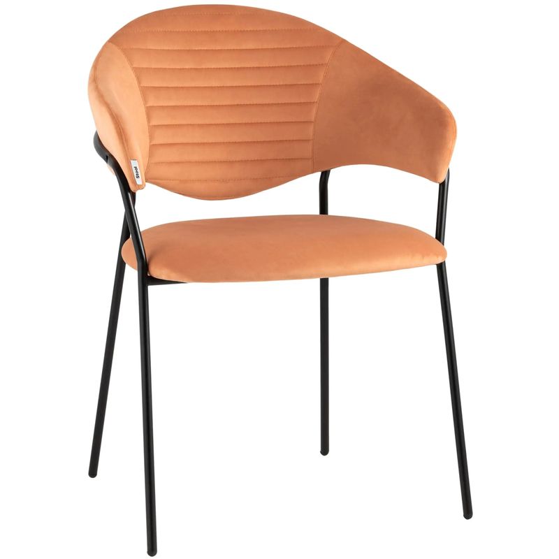 Стул Alexis Chair Оранжевый Велюр Оранжевый Черный Стул Alexis Chair Оранжевый Велюр Оранжевый Черный во Владивостоке | Loft Concept