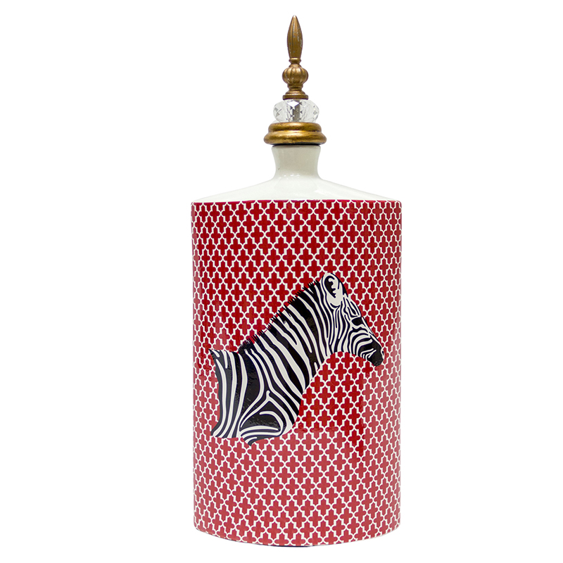 Ваза Arabesque Vase Zebra Красный Черный Белый Золотой Ваза Arabesque Vase Zebra Красный Черный Белый Золотой во Владивостоке | Loft Concept