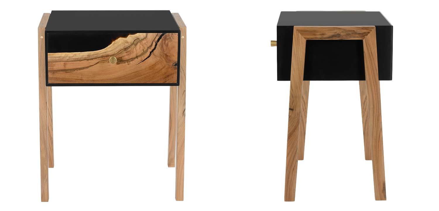 Тумба Карагач Черная смола - фото