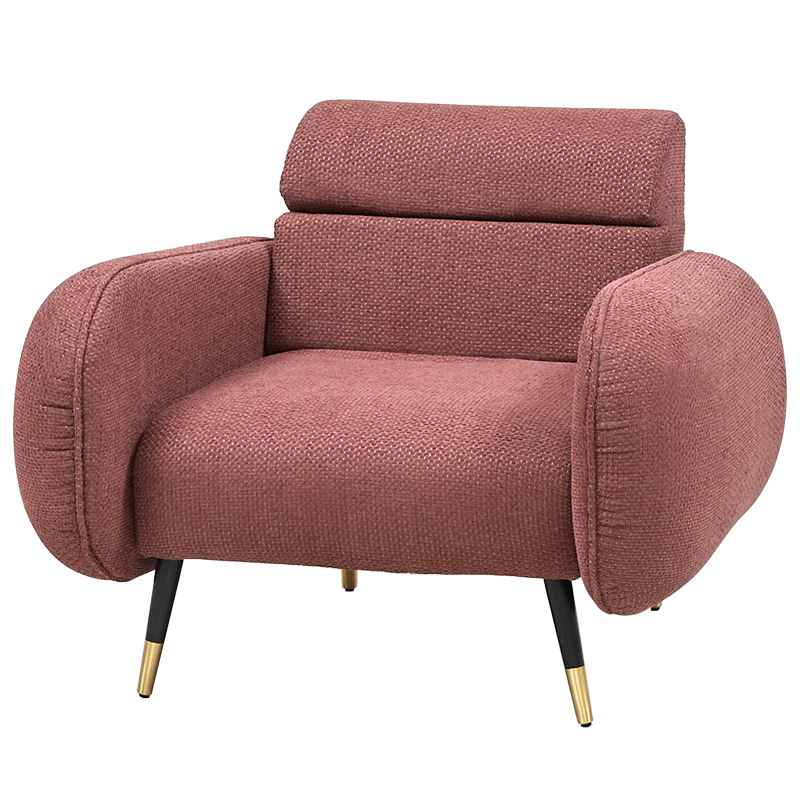 Кресло Hebert Armchair Красный Черный Латунь Кресло Hebert Armchair Красный Черный Латунь во Владивостоке | Loft Concept