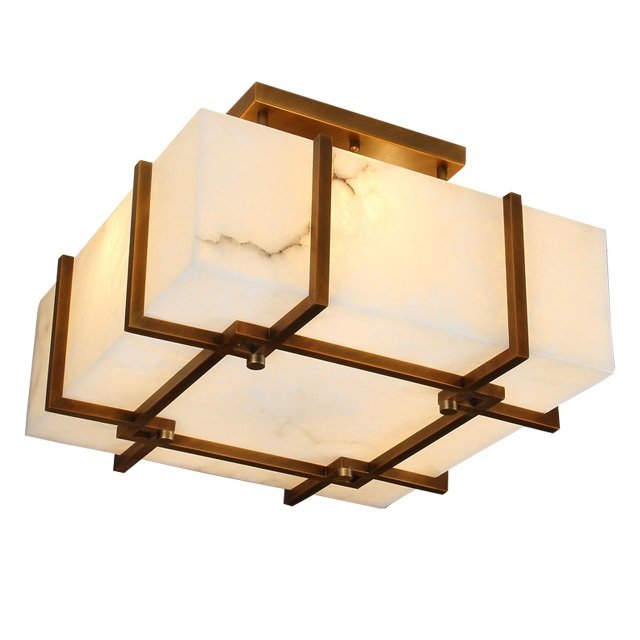 Потолочный светильник Marble light top Белый Латунь Потолочный светильник Marble light top Белый Латунь во Владивостоке | Loft Concept
