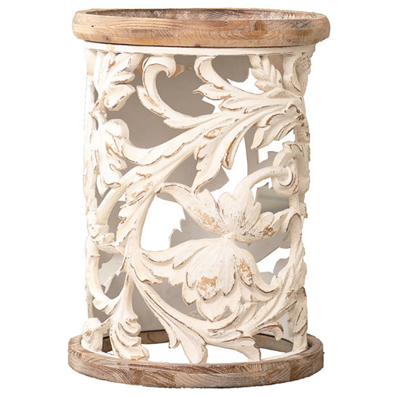 Приставной стол Fleurette Provence Side Table 42 Древесина Белый Золотой Приставной стол Fleurette Provence Side Table 42 Древесина Белый Золотой во Владивостоке | Loft Concept