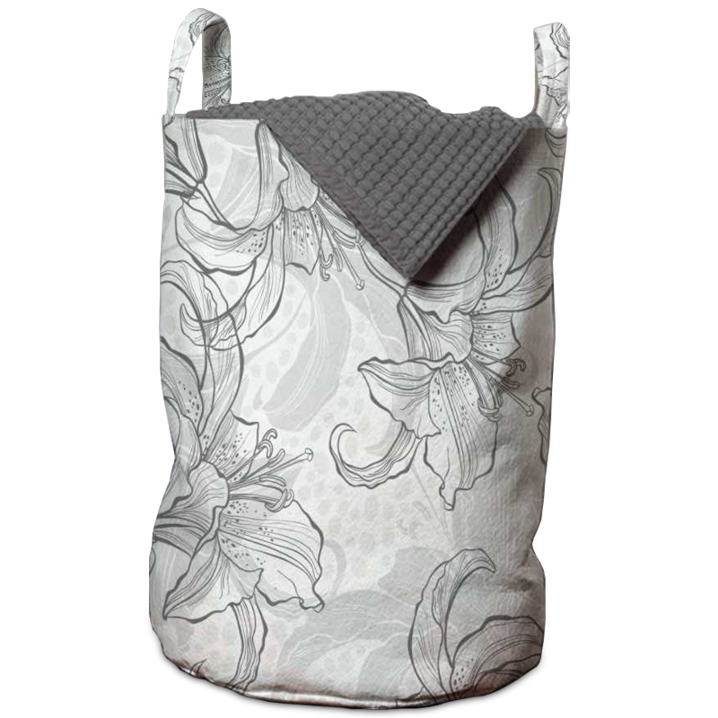 Корзина Black and White Flowers Basket Черно-белый Корзина Black and White Flowers Basket Черно-белый во Владивостоке | Loft Concept