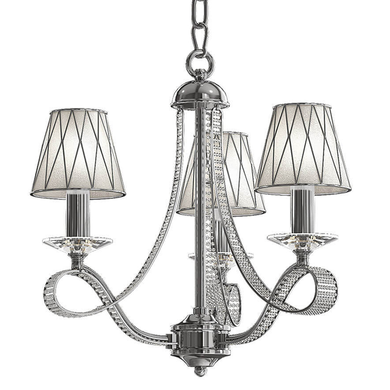 Люстра Franseza Chandelier chrome 52 Хром Белый Люстра Franseza Chandelier chrome 52 Хром Белый во Владивостоке | Loft Concept
