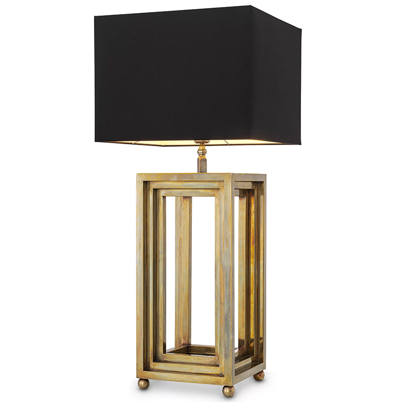 Настольная лампа Eichholtz Table Lamp Menaggio Винтажная латунь Черный Настольная лампа Eichholtz Table Lamp Menaggio Винтажная латунь Черный во Владивостоке | Loft Concept