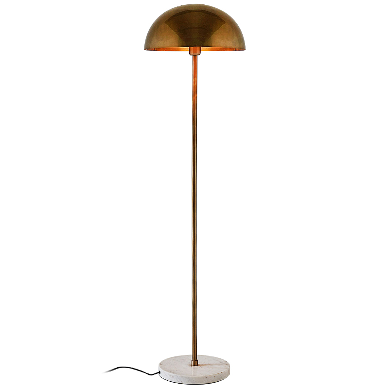 Торшер Riverside Floor Lamp Brass Латунь Белый Мрамор Bianco Торшер Riverside Floor Lamp Brass Латунь Белый Мрамор Bianco во Владивостоке | Loft Concept