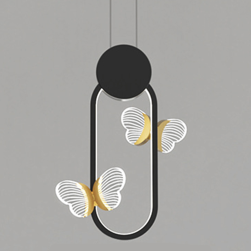 Светильник Butterfly Black Oval Прозрачный Черный Золотой Светильник Butterfly Black Oval Прозрачный Черный Золотой во Владивостоке | Loft Concept