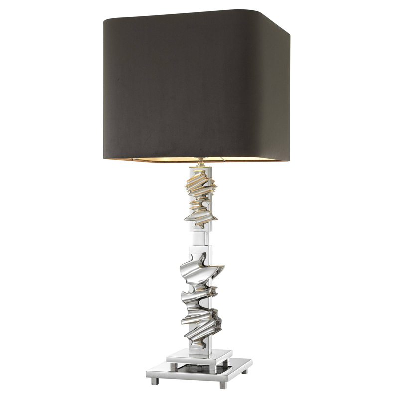 Настольная лампа Eichholtz Table Lamp Abruzzo Nickel Никель Серый Настольная лампа Eichholtz Table Lamp Abruzzo Nickel Никель Серый во Владивостоке | Loft Concept