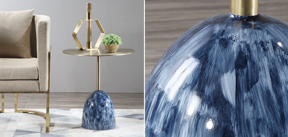 Приставной стол Blue Stains Table Приставной стол Blue Stains Table - Loft-Concept во Владивостоке
