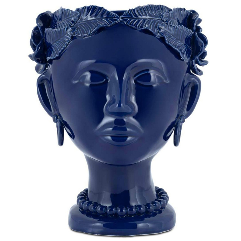 Ваза Vase Selva Mono Blue Синий Ваза Vase Selva Mono Blue Синий во Владивостоке | Loft Concept