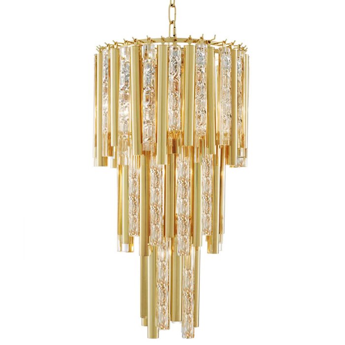 Люстра Eichholtz Chandelier Gigi S Gold Глянцевое золото Прозрачное Стекло Люстра Eichholtz Chandelier Gigi S Gold Глянцевое золото Прозрачное Стекло во Владивостоке | Loft Concept