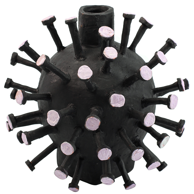 Ваза Khiry Round Spikes Vase Черный Розовый Ваза Khiry Round Spikes Vase Черный Розовый во Владивостоке | Loft Concept