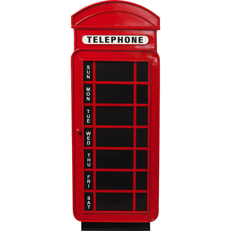 Магнитная доска Red Telephone Box Красный Черный Магнитная доска Red Telephone Box Красный Черный во Владивостоке | Loft Concept