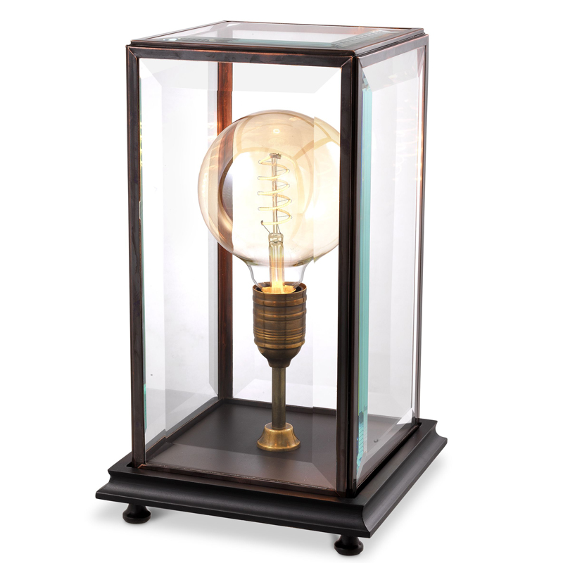 Настольная лампа Eichholtz Table Lamp Easton Черный Бронза Прозрачный Настольная лампа Eichholtz Table Lamp Easton Черный Бронза Прозрачный во Владивостоке | Loft Concept