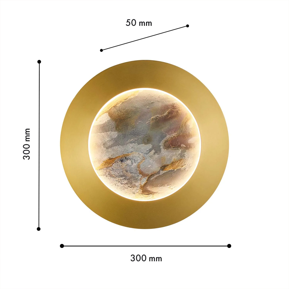 Бра в форме диска цвета латунь Brass Borders во Владивостоке